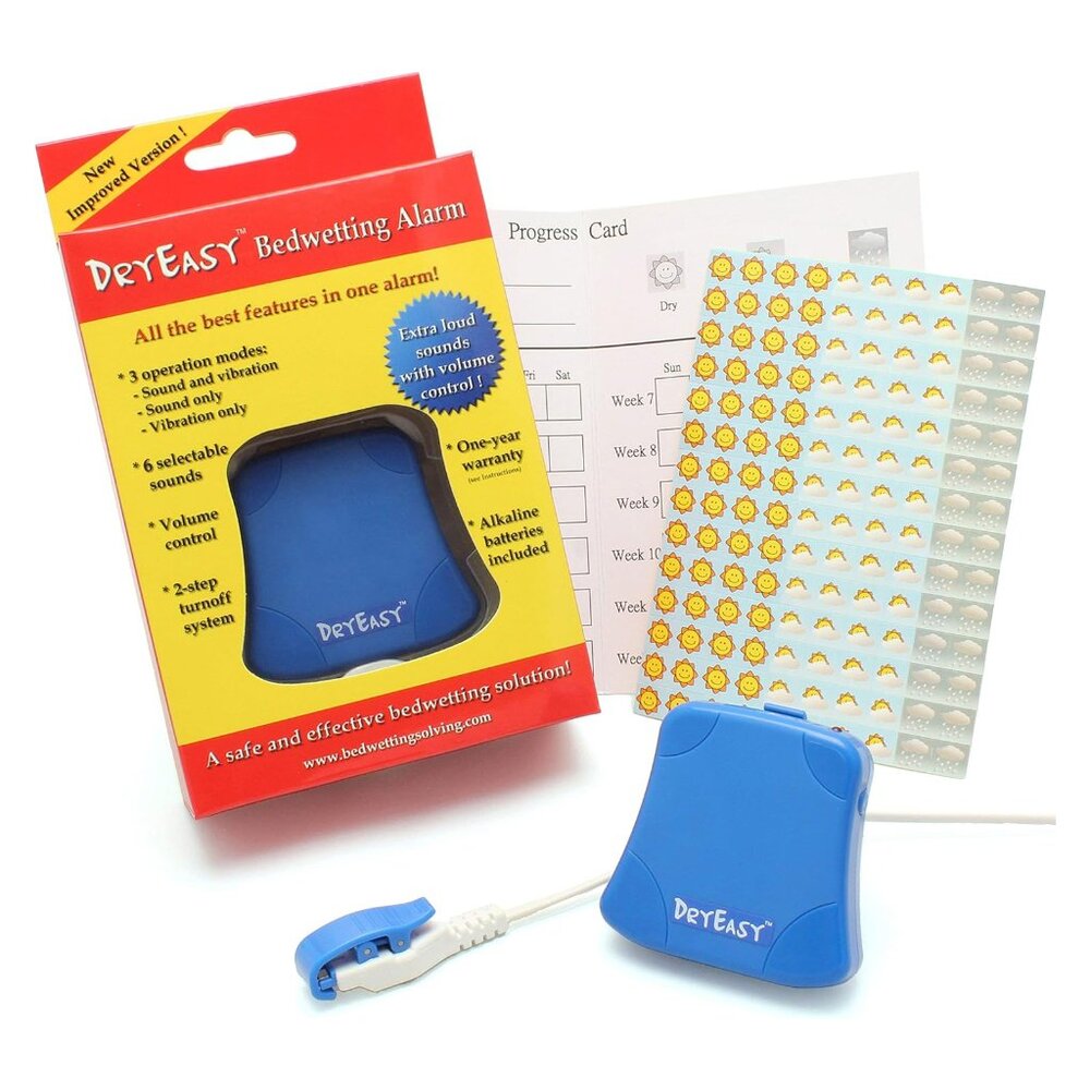 DRYEASY Bedwetting Alarm with Volume Control, 6 Selectable Sounds and Vibration